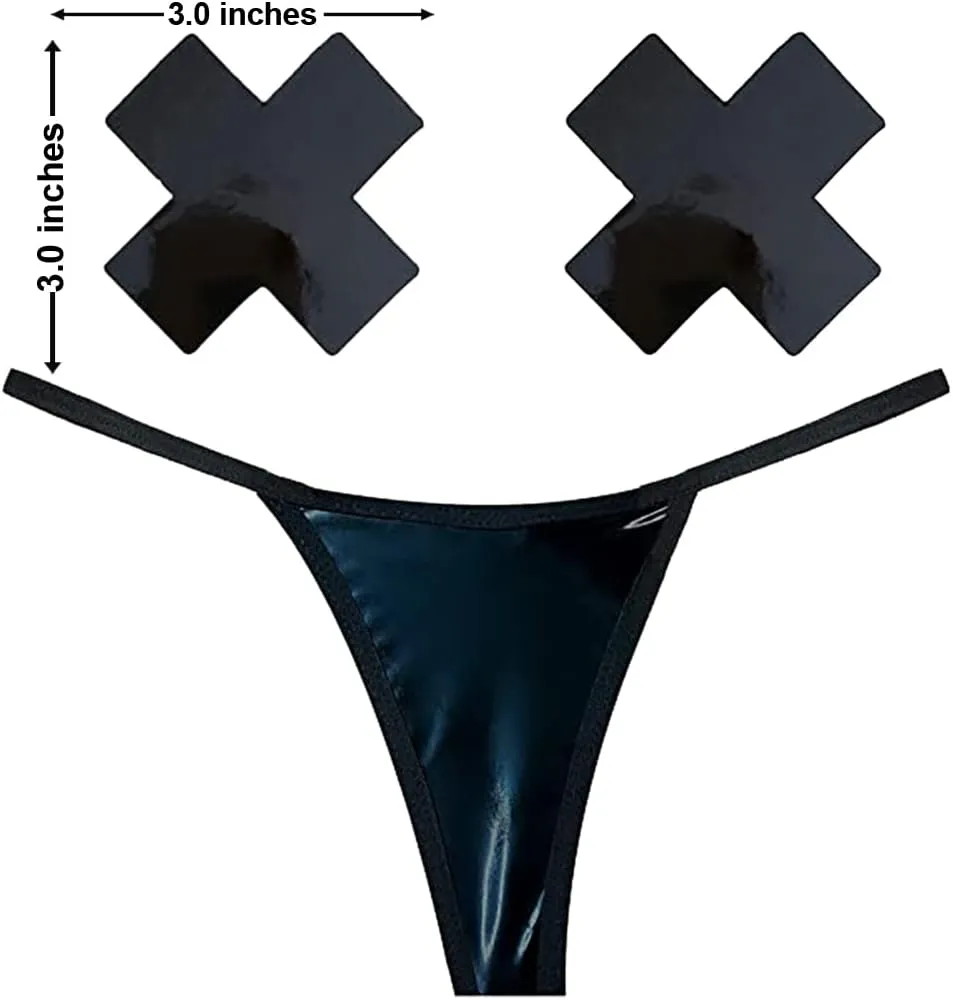 Neva Nude Naughty Knix G String with Matching Nipztix Pasties
