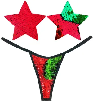 Neva Nude Naughty Knix G String with Matching Nipztix Pasties
