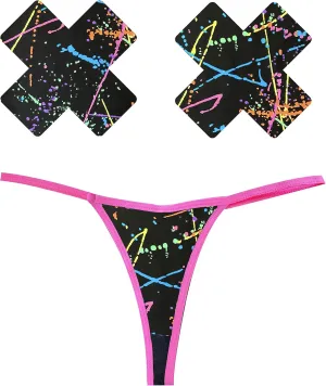 Neva Nude Naughty Knix G String with Matching Nipztix Pasties
