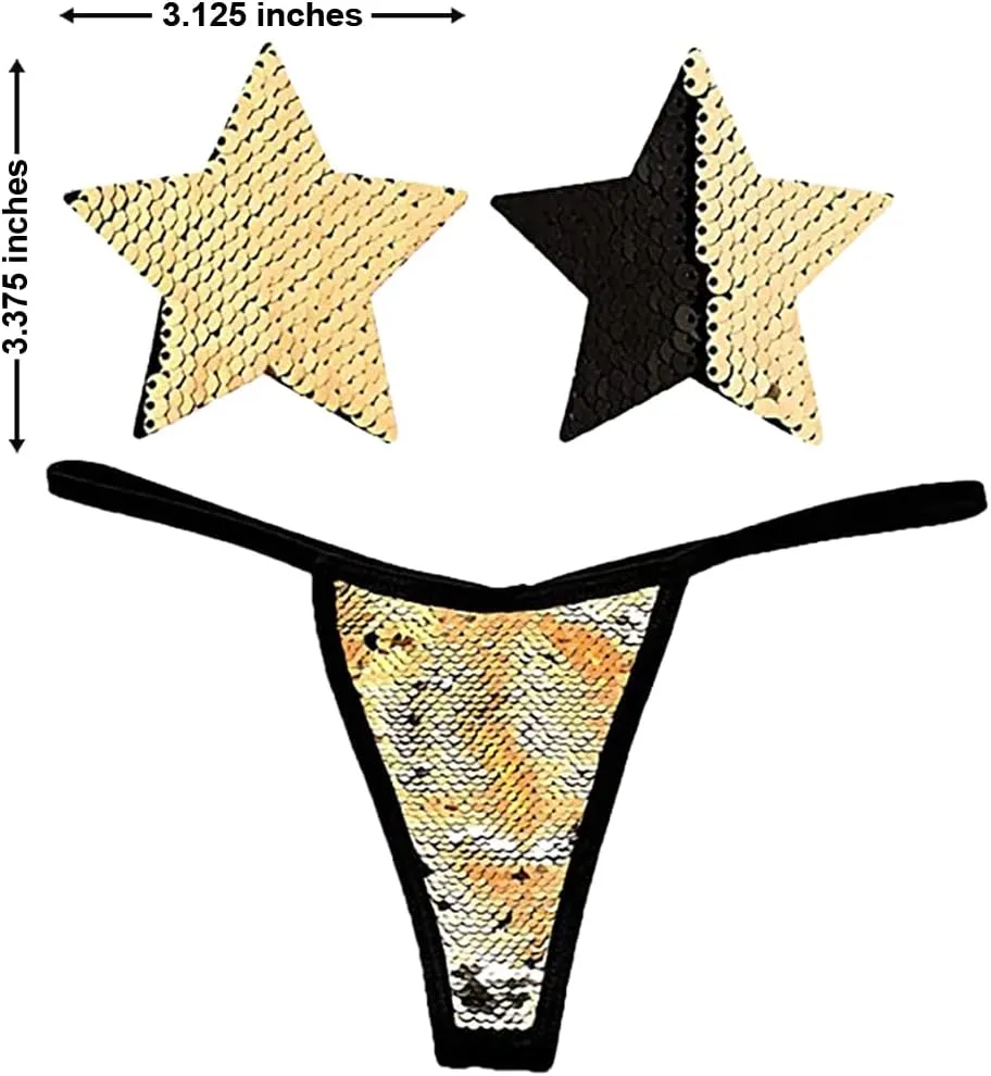 Neva Nude Naughty Knix G String with Matching Nipztix Pasties