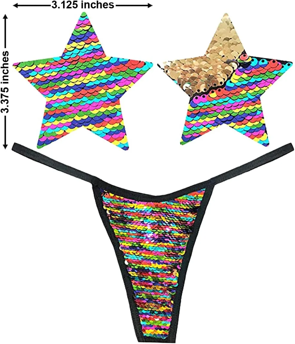 Neva Nude Naughty Knix G String with Matching Nipztix Pasties
