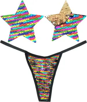 Neva Nude Naughty Knix G String with Matching Nipztix Pasties