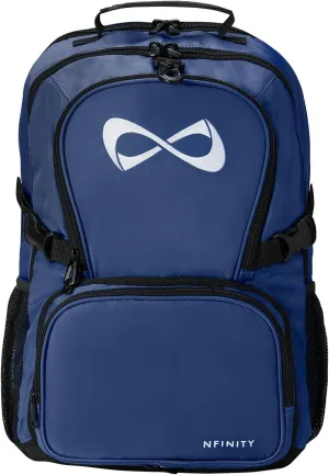 Nfinity Classic Cheer Backpack For Cheerleading - With Detachable Purse and Laptop Sleeve - Lightweight for Travelling - Sports Backpack for Cheerleaders (Navy blue)