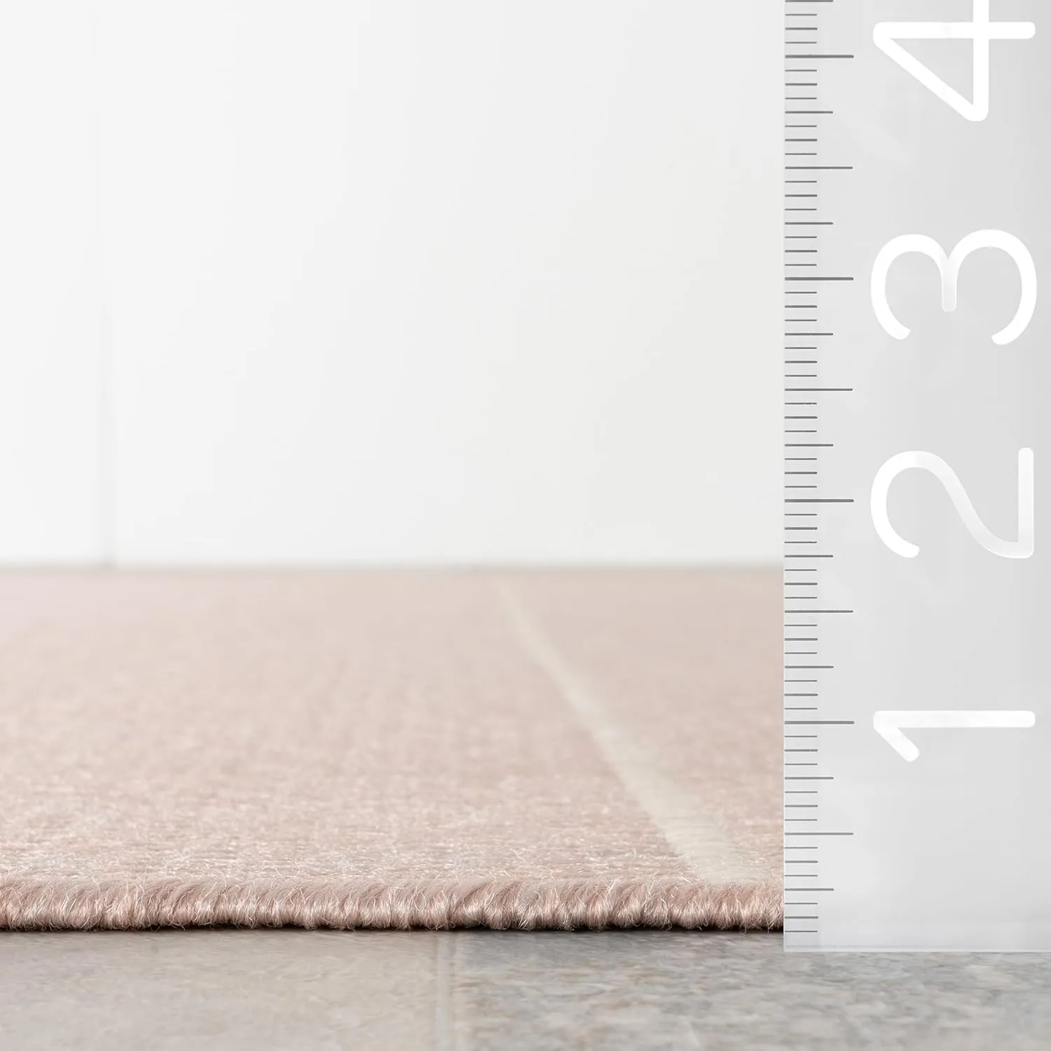 nuLOOM 4' x 6' Outdoor Performance Area Rug, Oeko-TEX Certified, Weather Resistant, High Traffic, Patio, Balcony, Outside, Alaina Light Pink