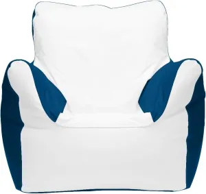 Ocean-Tamer Armchair Marine Boat-Bean Bag, White/Royal (Medium)