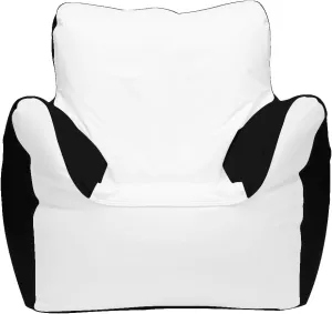 Ocean-Tamer Armchair Marine/Boat Bean Bag, White/Black (Medium)