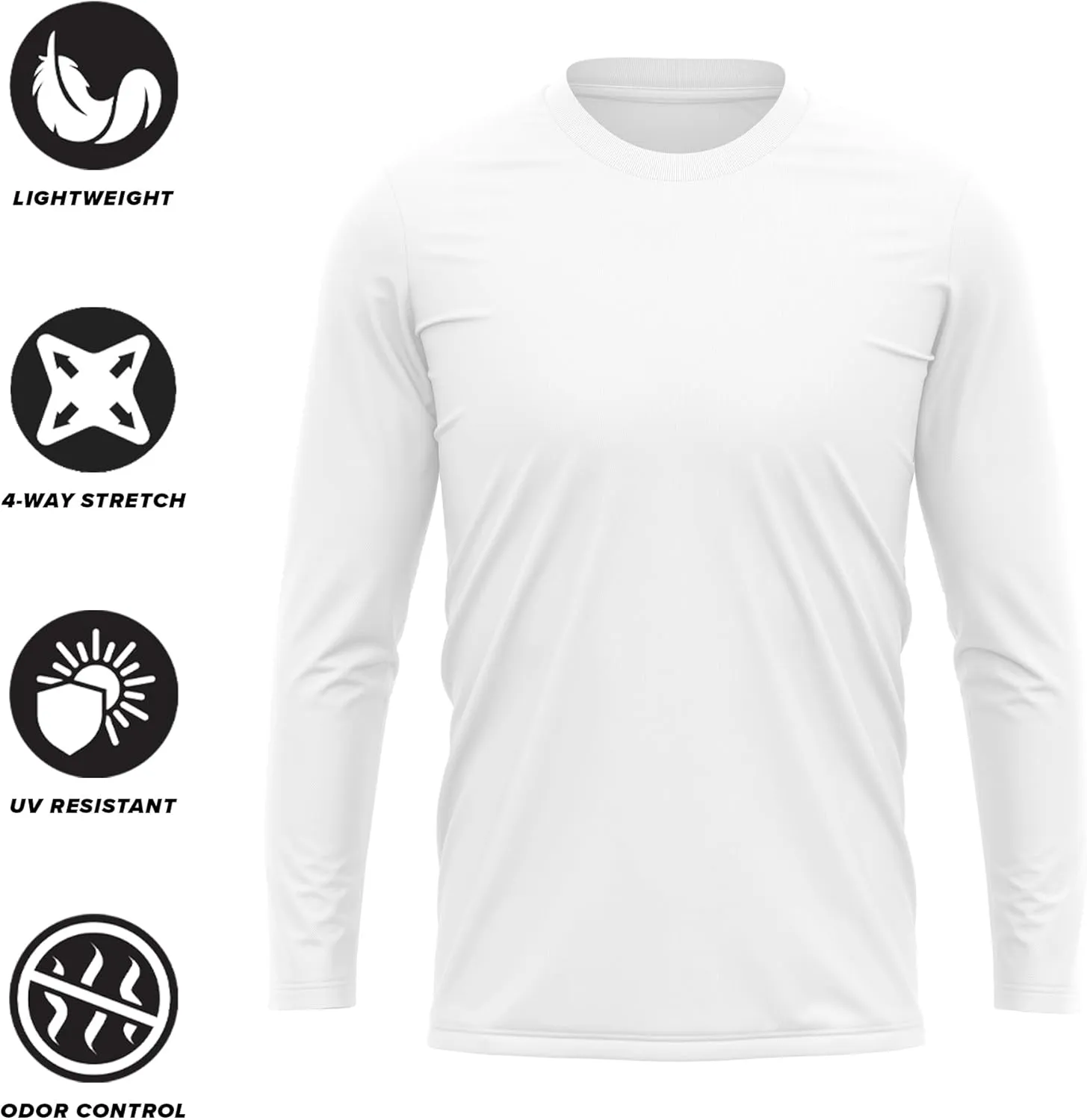 Official NCAA Collegiate Men's Sport Active Long Sleeve Shirt Italic Name White Collection
