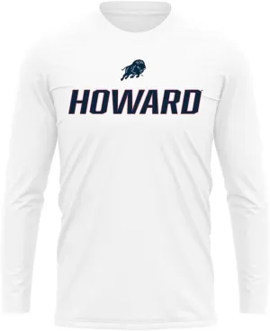 Official NCAA Collegiate Men's Sport Active Long Sleeve Shirt Italic Name White Collection