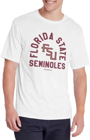 Official NCAA Collegiate Men's Sport Active T-Shirt Arched Name White Collection
