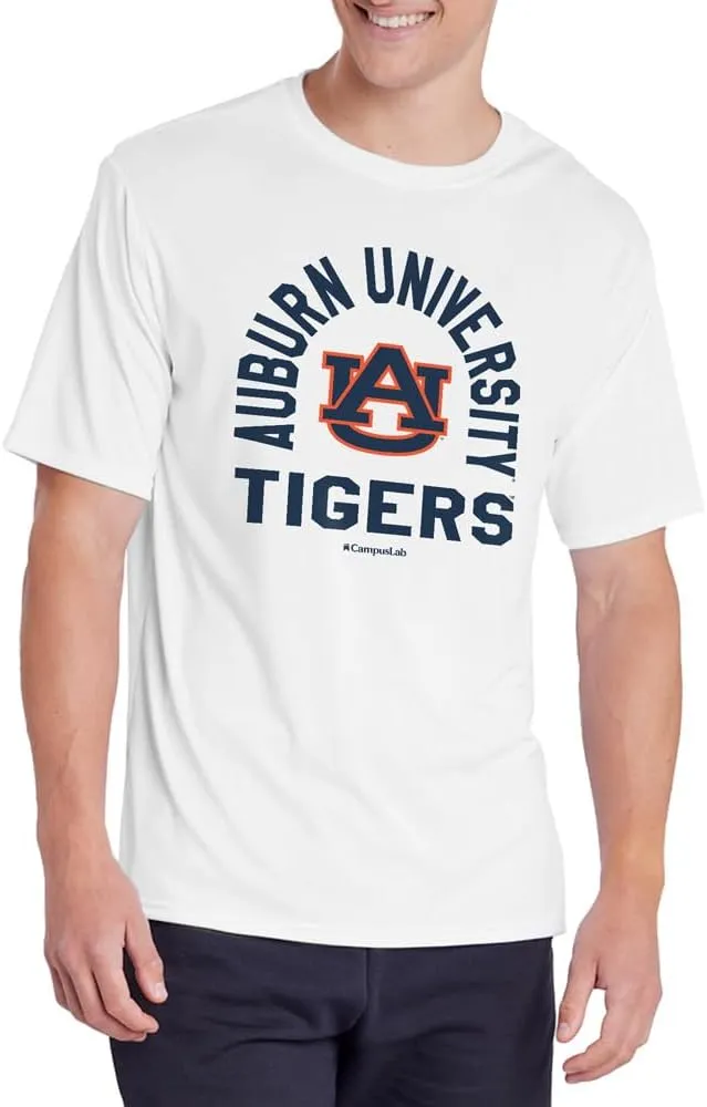 Official NCAA Collegiate Men's Sport Active T-Shirt Arched Name White Collection