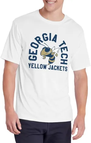 Official NCAA Collegiate Men's Sport Active T-Shirt Arched Name White Collection