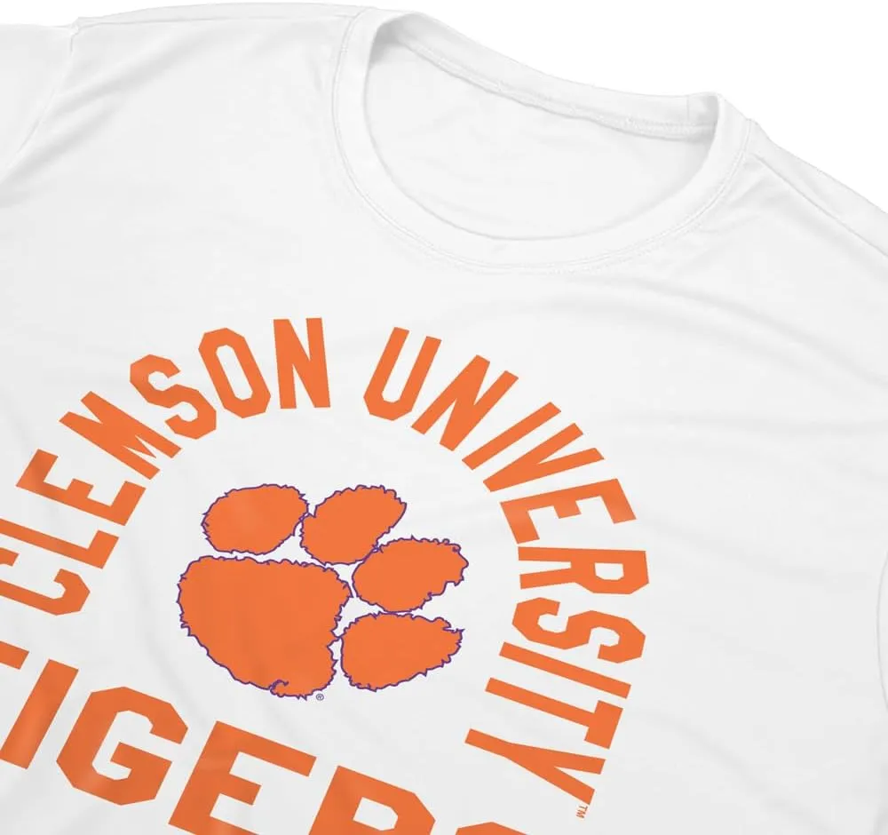 Official NCAA Collegiate Men's Sport Active T-Shirt Arched Name White Collection