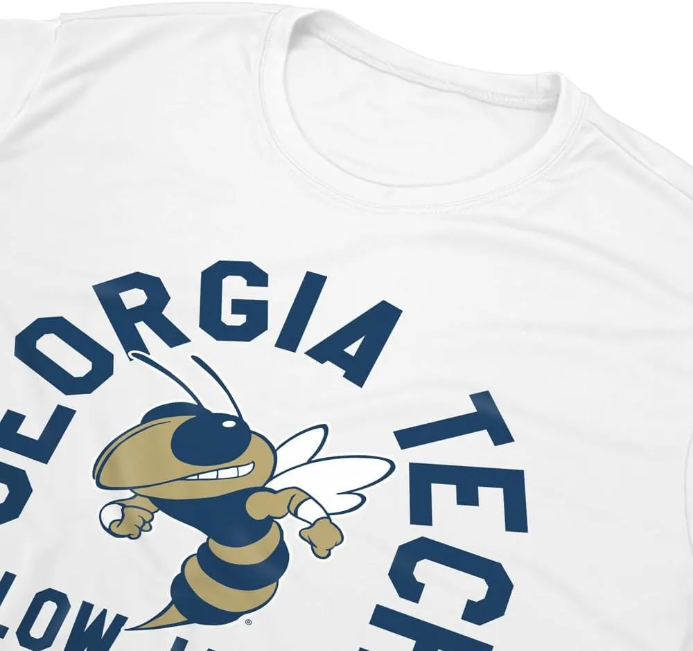 Official NCAA Collegiate Men's Sport Active T-Shirt Arched Name White Collection