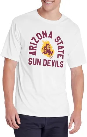 Official NCAA Collegiate Men's Sport Active T-Shirt Arched Name White Collection