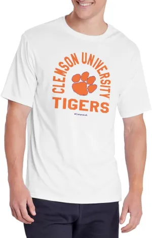 Official NCAA Collegiate Men's Sport Active T-Shirt Arched Name White Collection