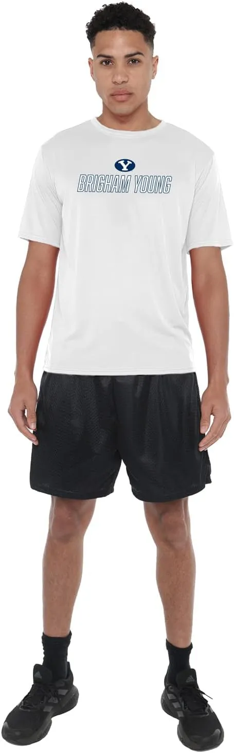 Official NCAA Collegiate Men's Sport Active T-Shirt Italic Name White Collection