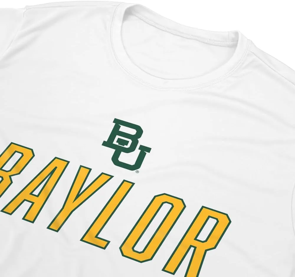 Official NCAA Collegiate Men's Sport Active T-Shirt Italic Name White Collection