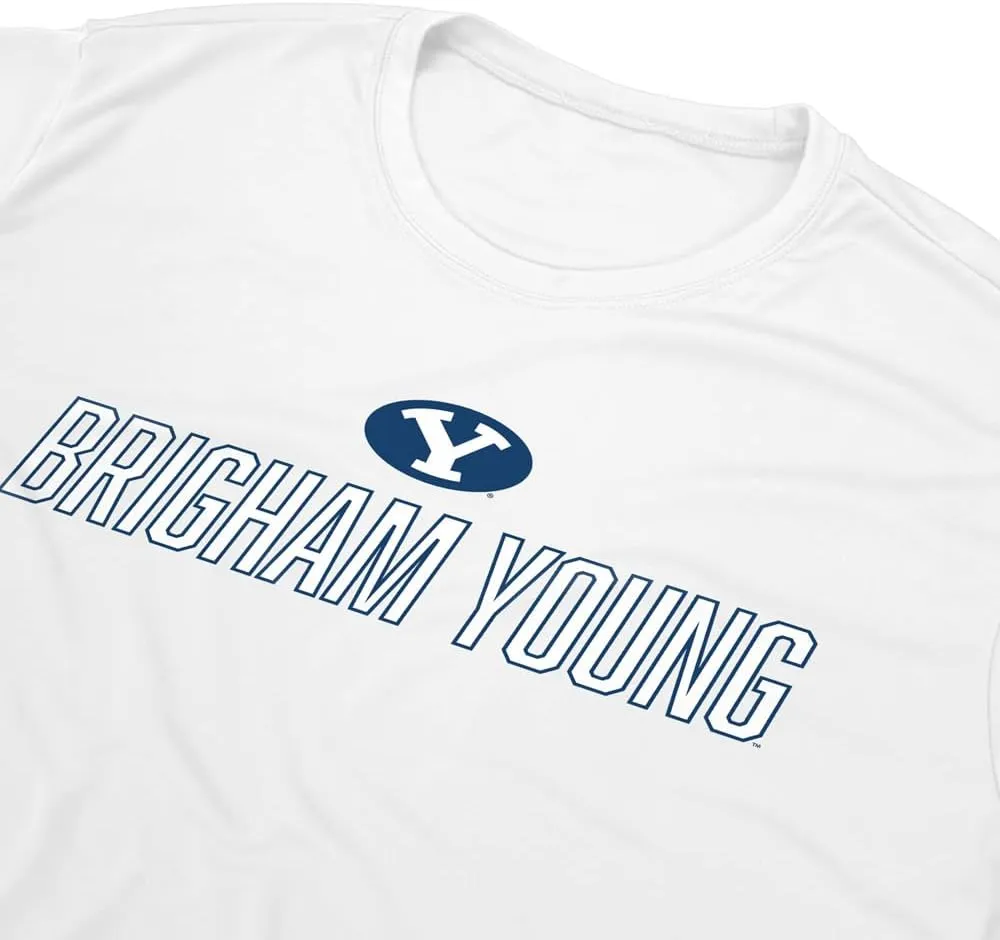 Official NCAA Collegiate Men's Sport Active T-Shirt Italic Name White Collection