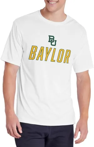Official NCAA Collegiate Men's Sport Active T-Shirt Italic Name White Collection