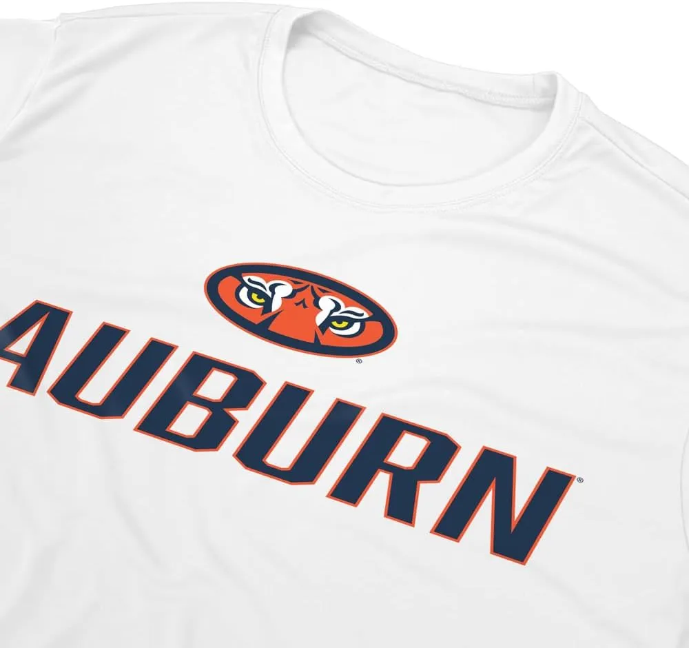 Official NCAA Collegiate Men's Sport Active T-Shirt Italic Name White Collection