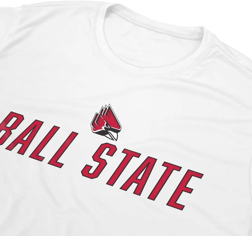 Official NCAA Collegiate Men's Sport Active T-Shirt Italic Name White Collection