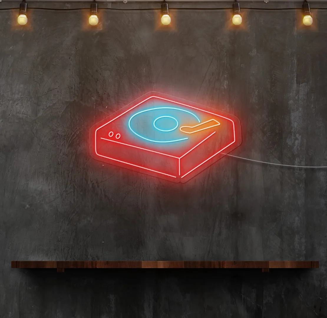 Old School Vinyl Deck LED Neon Sign