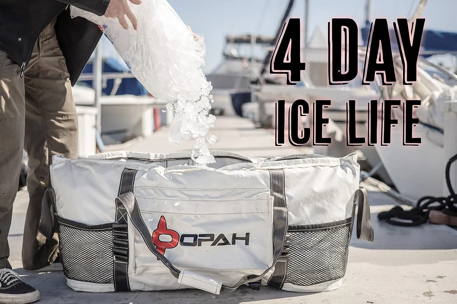Opah Gear Fathom 4 Insulated Fish Kill Cooler Bag for Salmon, 44" L x 12" W x 18" H, Heavy Duty, Marine-Grade Vinyl, UV Resistant, Camping & Fishing