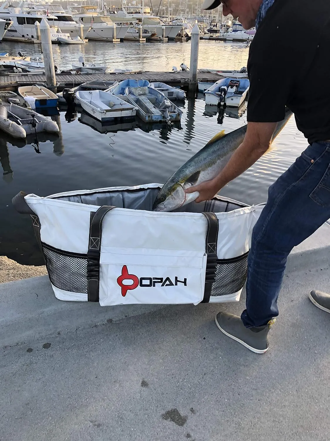 Opah Gear Fathom 4 Insulated Fish Kill Cooler Bag for Salmon, 44" L x 12" W x 18" H, Heavy Duty, Marine-Grade Vinyl, UV Resistant, Camping & Fishing