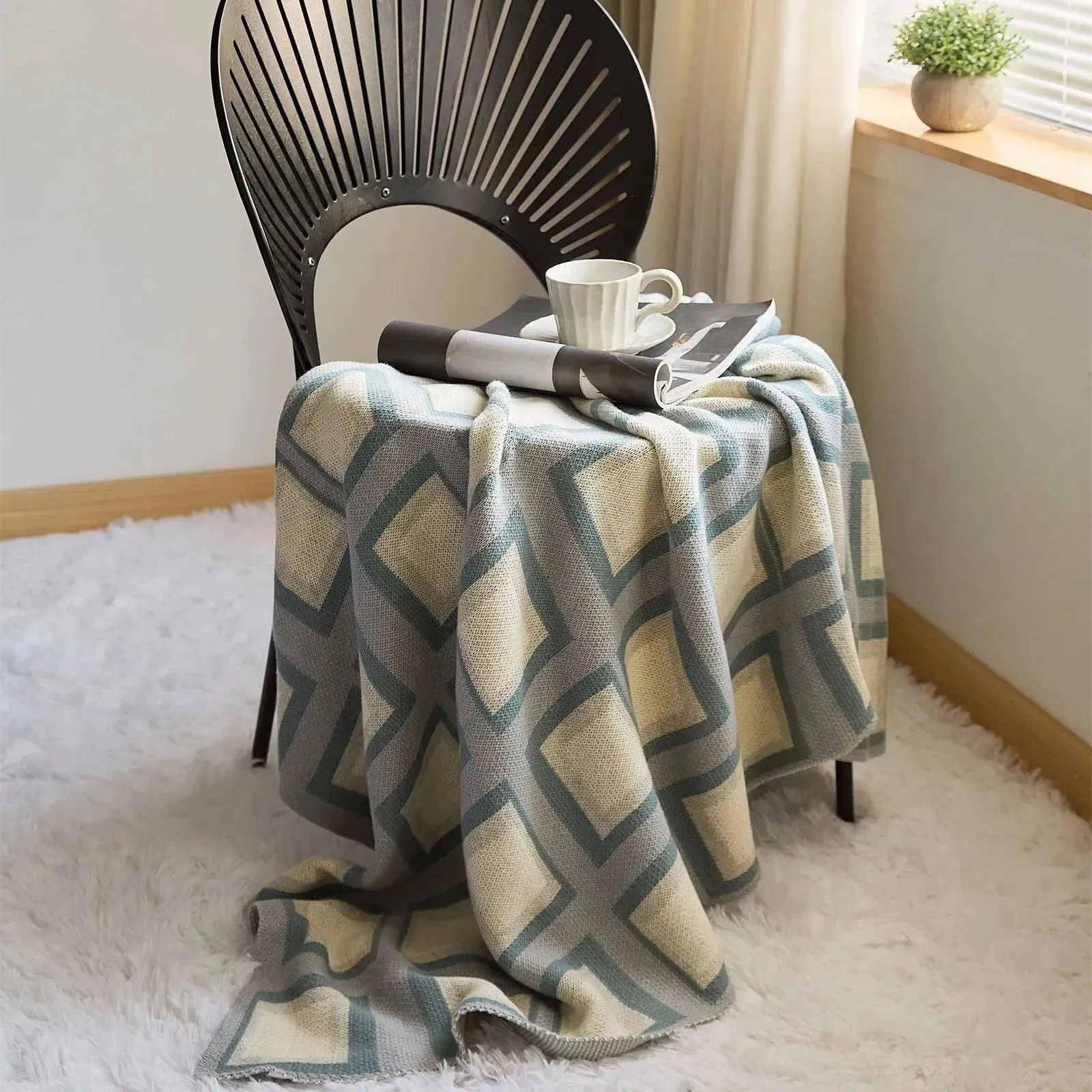 Opulent Plaid Throw Blanket