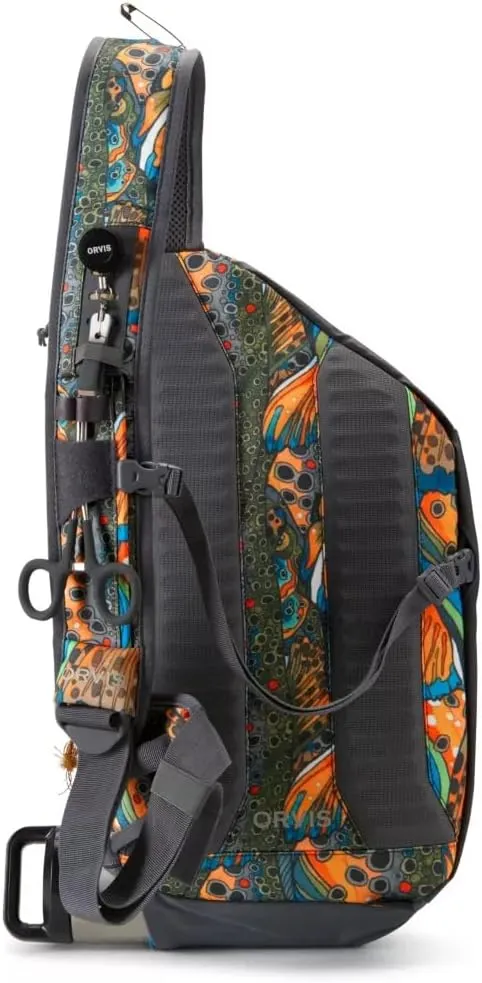 Orvis Fly Fishing Sling Pack - Easy Reach Single Strap Backpack with Durable Docks for Fly Fishing Accessories, Fishe Unbound Brown - One Size