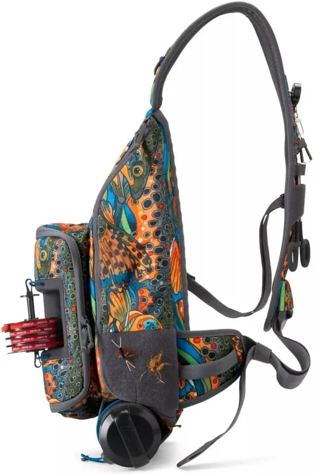 Orvis Fly Fishing Sling Pack - Easy Reach Single Strap Backpack with Durable Docks for Fly Fishing Accessories, Fishe Unbound Brown - One Size
