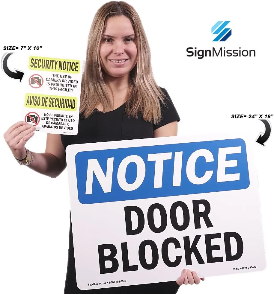 OSHA Notice Sign - Security All Bags Will Be Checked | Vinyl Label Decal | Protect Your Business, Construction Site, Warehouse | Made in The USA