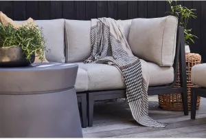 Outer Bug Shield Outdoor Throw Blanket w/Insect Shield Repellent Gear Technology- Lightweight Insect-Repellent Outdoor Blanket, Camping, Picnic & Beach Blanket, Stone Gray Buffalo Plaid, 50" W x 60"