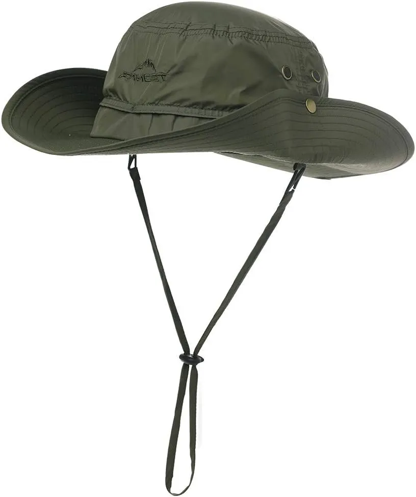 Oversize XL XXL Large Wide Brim Waterproof UPF 50  Bucket Sun Summer Travel Fishing Hiking Fisherman Hat Detachable Chin