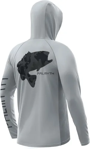 Palmyth Fishing Hoodie for Men Long Sleeve with Mask Sun Protection UV UPF 50  Shirts Neck Gaiter