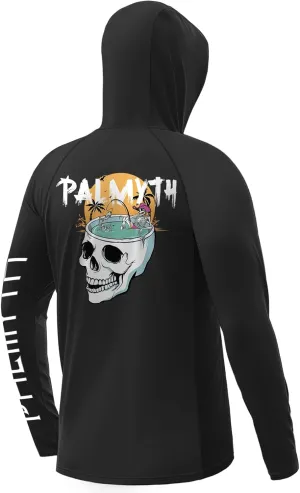 Palmyth Mens Fishing Shirts UV Sun Protection Vented Hoodie Long Sleeve with UPF 50  Neck Gaiter