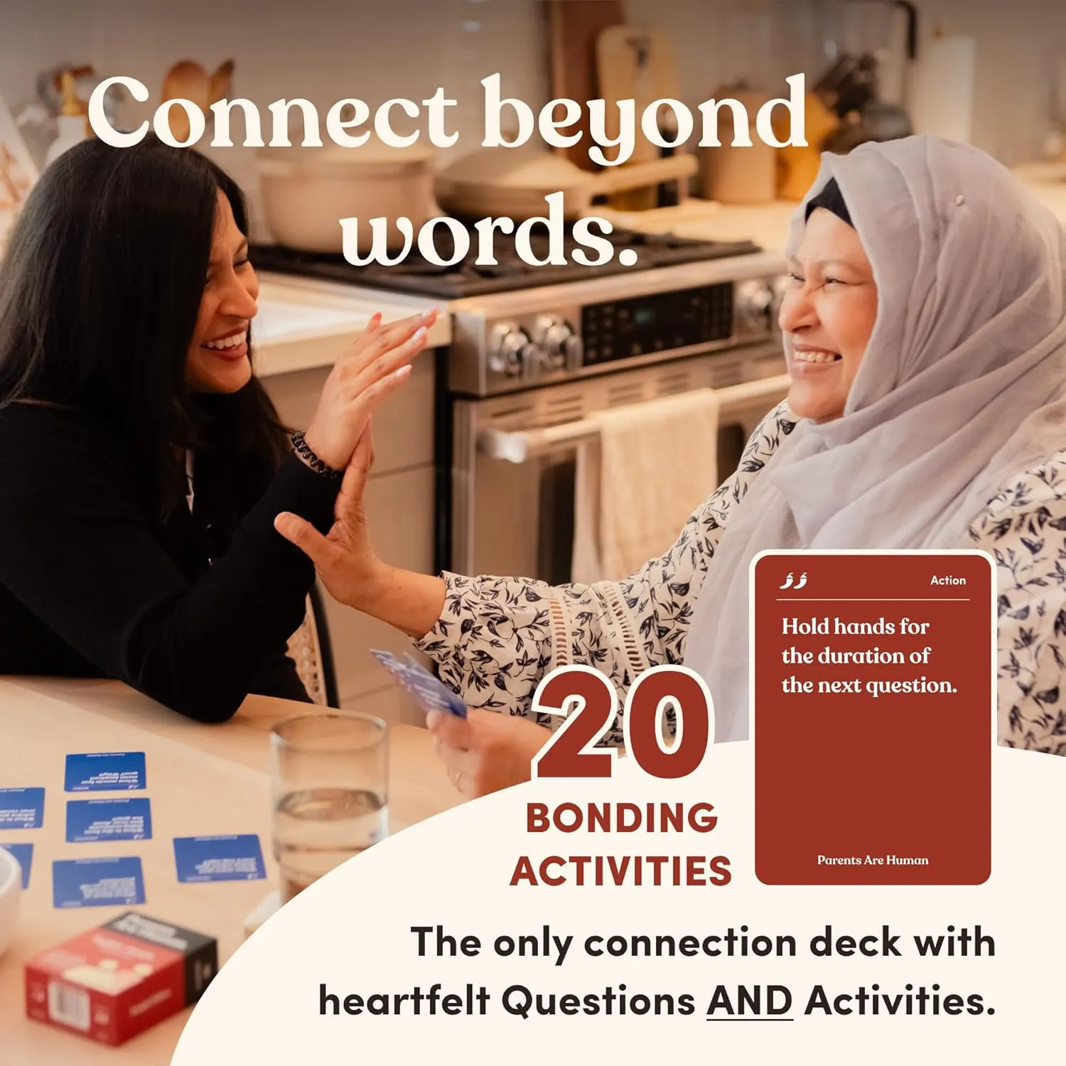 Parents Are Human, Relationship Cards, Get to Know Each Other Better, Parents, Families, Teens & Kids Relationship Building, Light & Deep Questions, 70 Questions & Activity Cards, English