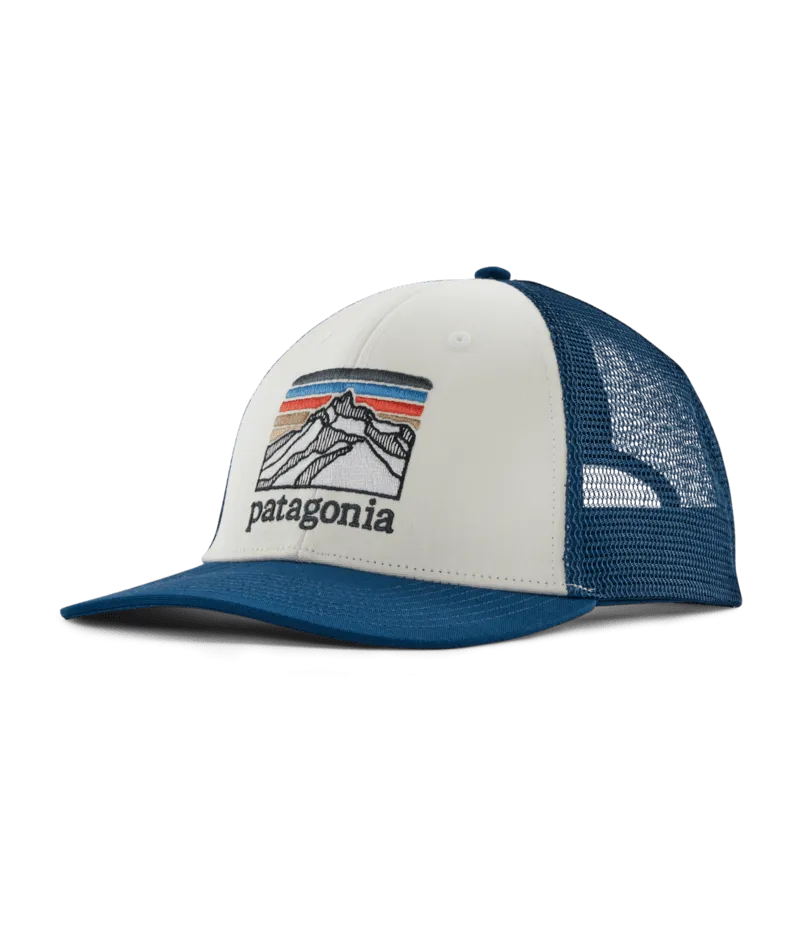 Patagonia Line Logo Ridge LoPro Trucker Hat-White/Lagom Blue