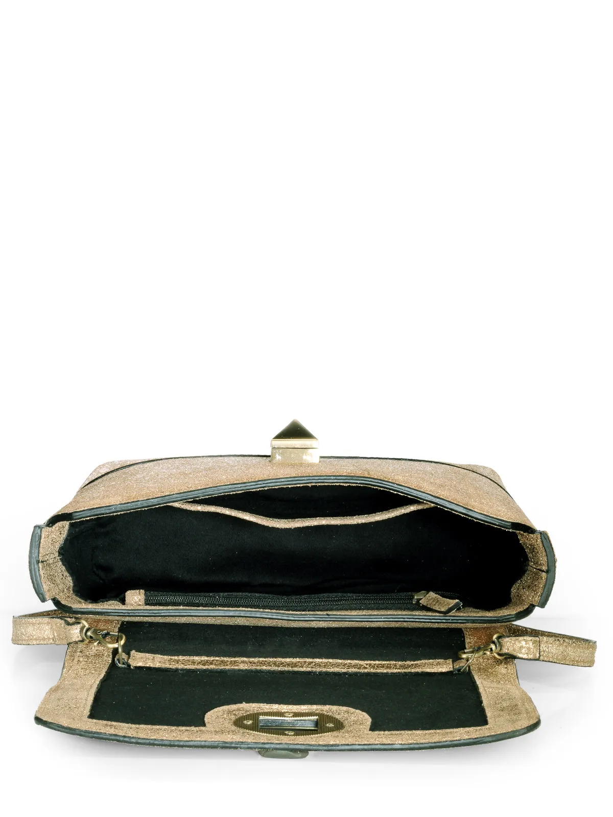 Patchwork Cross-body Bag In Genuine Leather