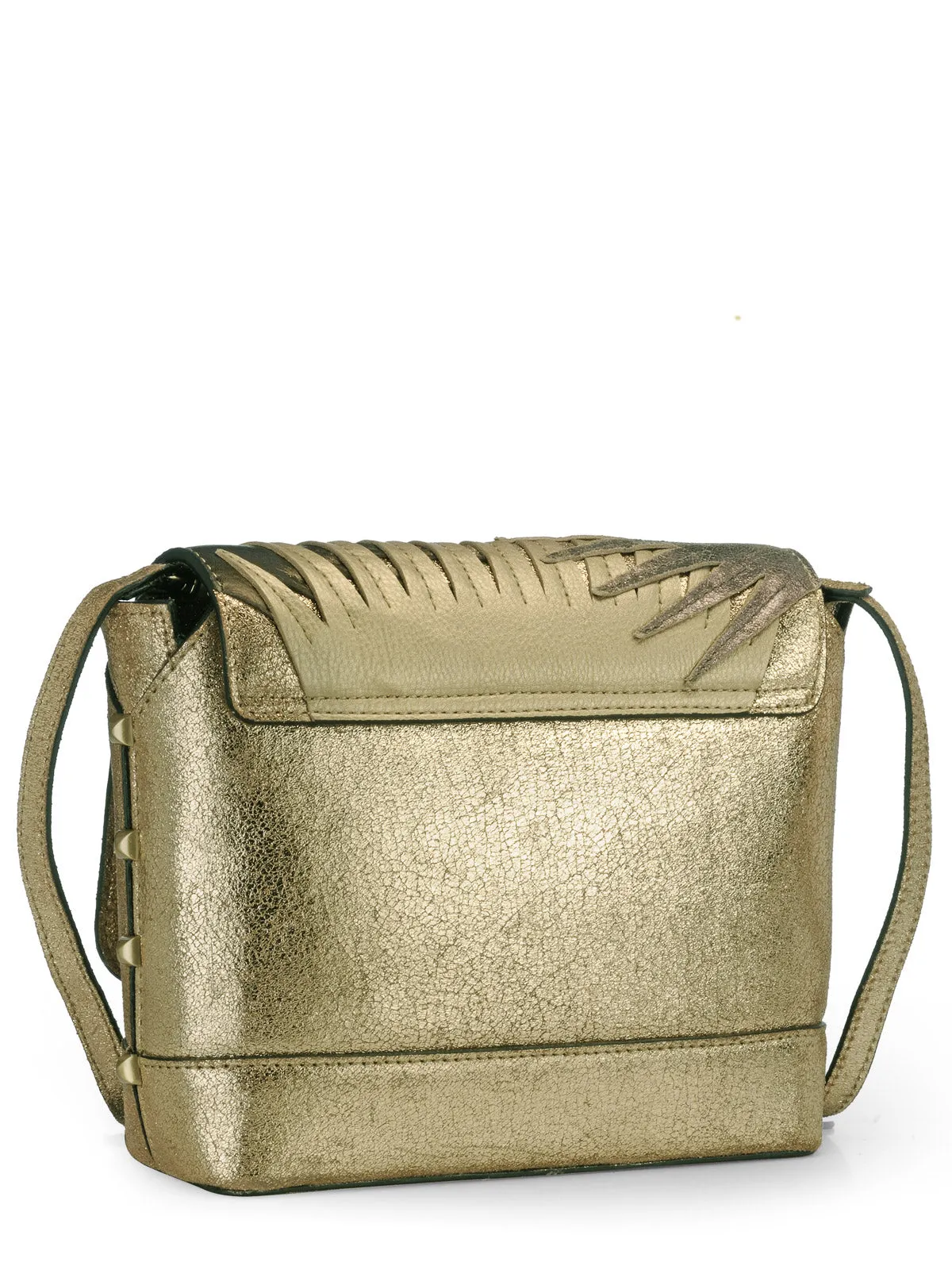 Patchwork Cross-body Bag In Genuine Leather