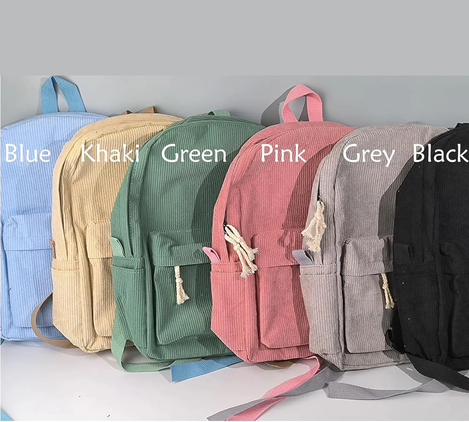Personalized Embroidered Backpack, Custom Name Backpack, Embroidered Backpack Adult, Corduroy Backpack Kids, Black, embroidery name