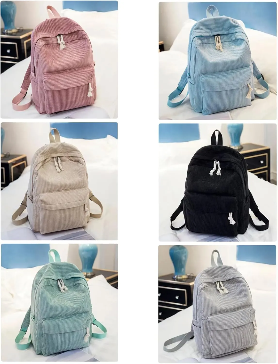 Personalized Embroidered Backpack, Custom Name Backpack, Embroidered Backpack Adult, Corduroy Backpack Kids, Khaki, embroidery name
