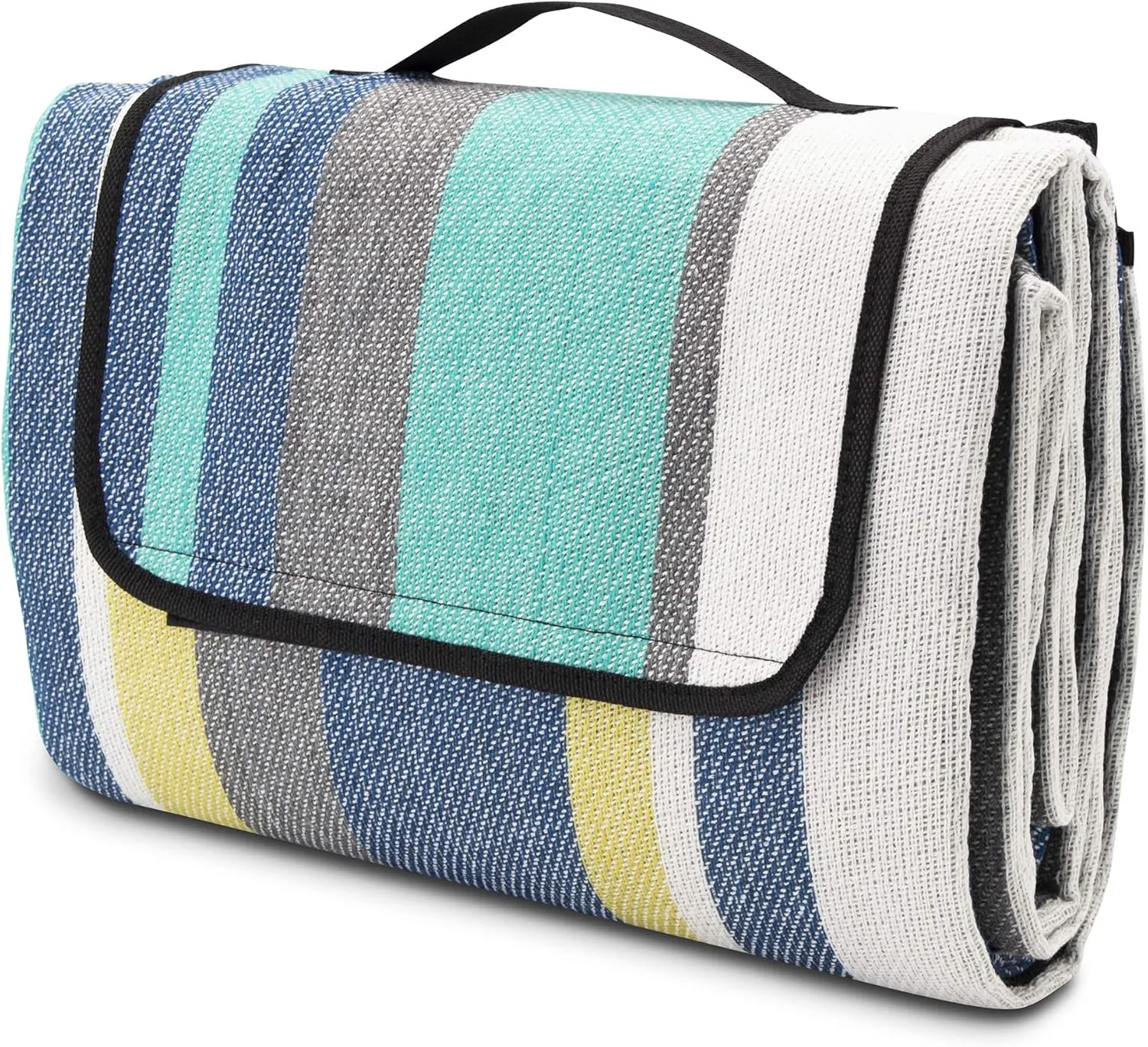 Picnic Beach & Lawn Mat, Waterproof Outdoor Blanket with Padding and Water Resistant Backing, Extra Large 80" x 80"