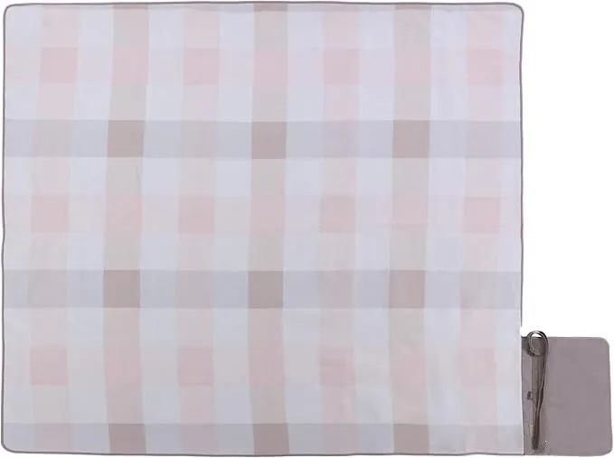 PICNIC TIME Blanket Tote XL Outdoor Picnic Blanket, Beach Blanket, Camping Blanket, (Pastel Plaid)