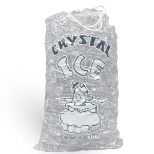 Pinnacle Mercantile 20 lb. Drawstring Ice Bags (30-Count) Heavy-Duty, Puncture-Resistant EVA | Cotton Pull Closure | Disposable, Recyclable | Portable Storage and Freezer Keeper