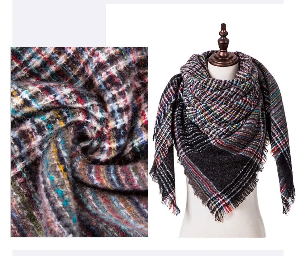Plaid Blanket Scarf