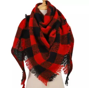Plaid Blanket Scarf