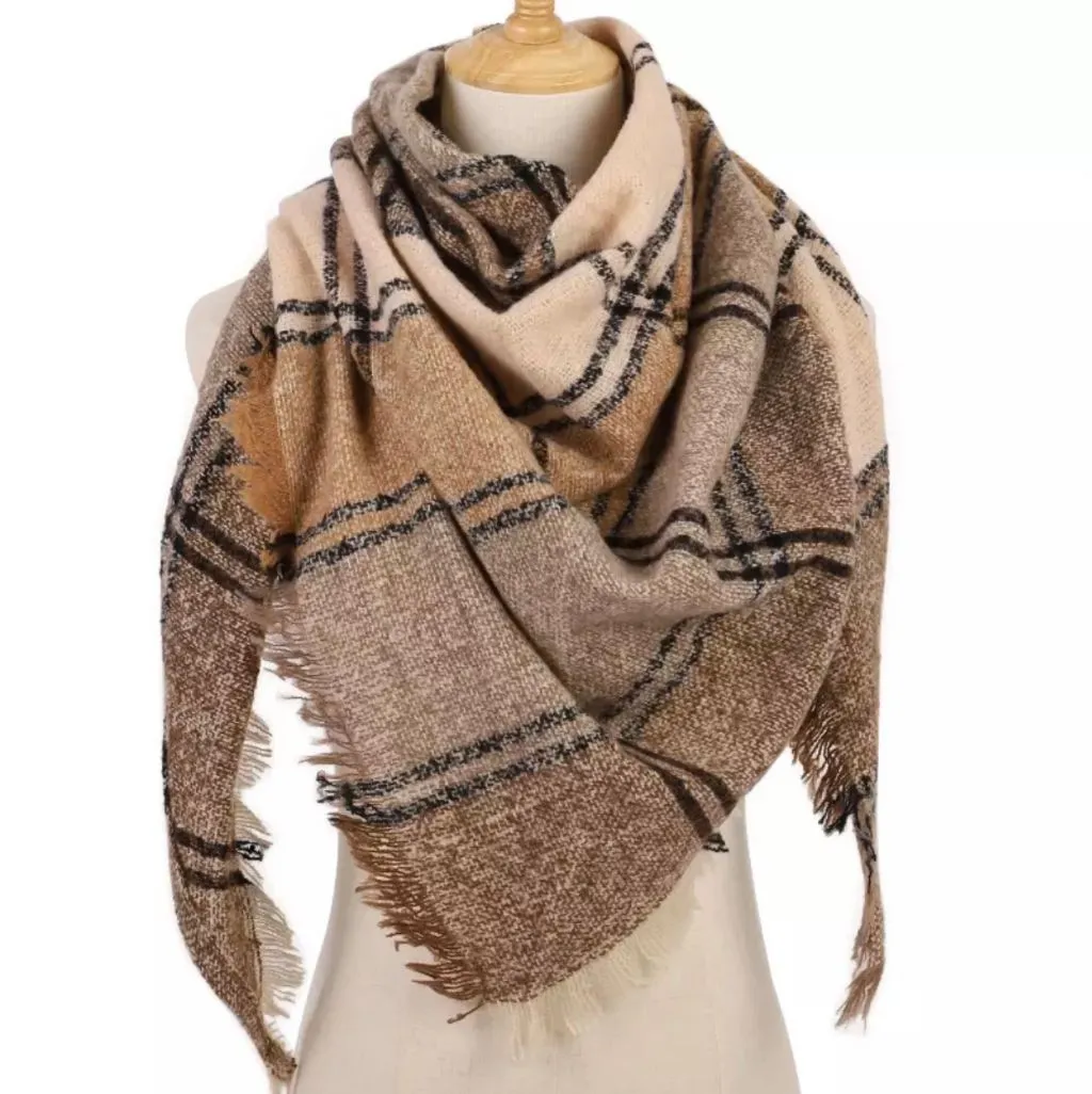 Plaid Blanket Scarf