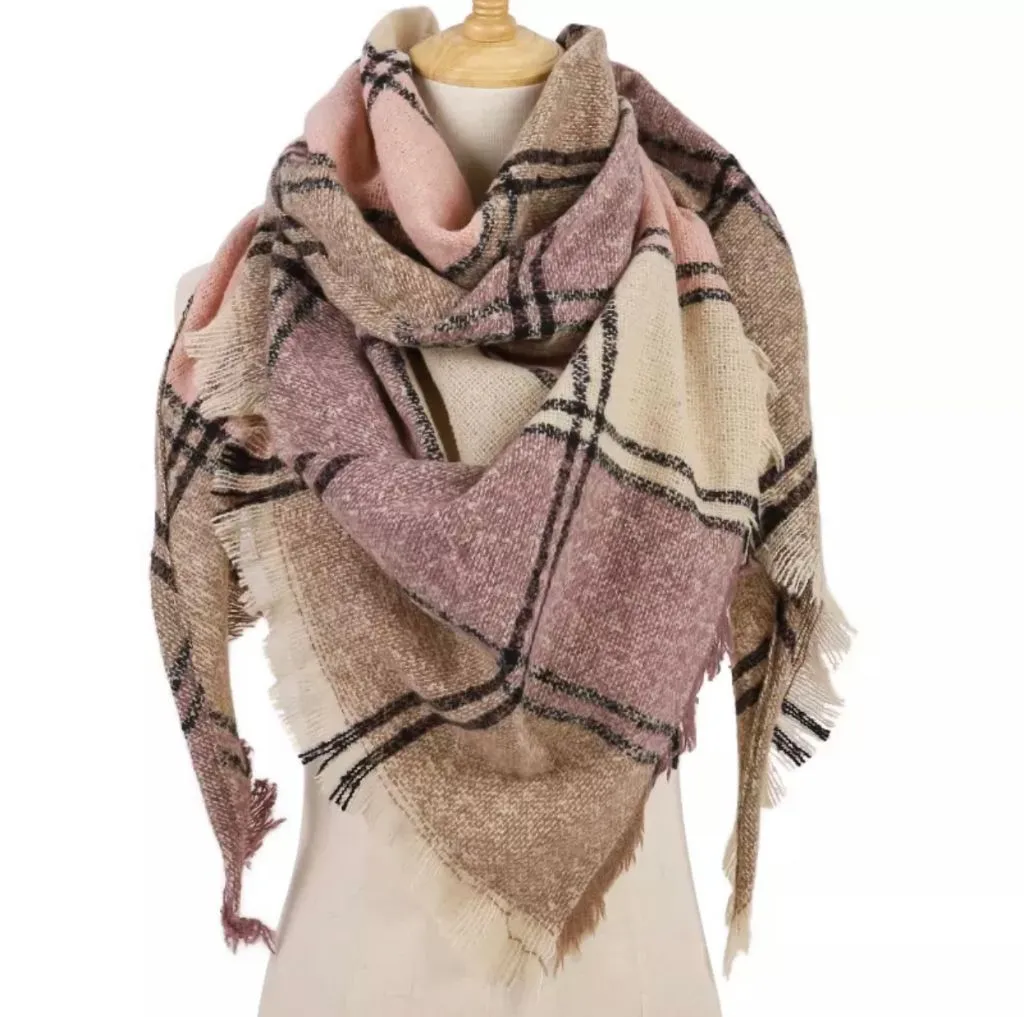 Plaid Blanket Scarf