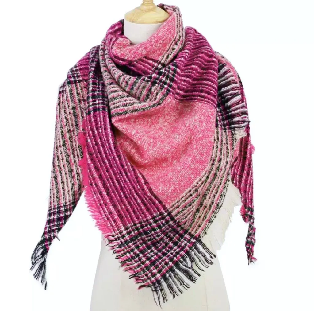 Plaid Blanket Scarf